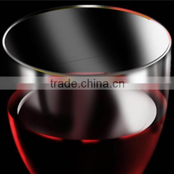 Handmade crystal high quality transparent short stem wine glass