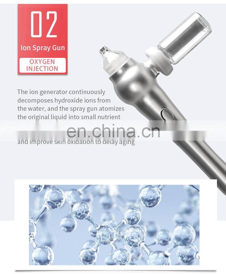 9 IN 1 Hydrogen Oxygen Jet Small Bubble Instrument Facial Cleansing Hydration Face Lift Activate Collagen Skin Care Machine
