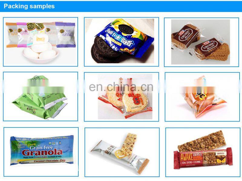 Flow Pack Cotton Candy Small Cookies Pillow Wrapping Candy Floss Packaging Machinery Marshmallow Horizontal Packing Machine