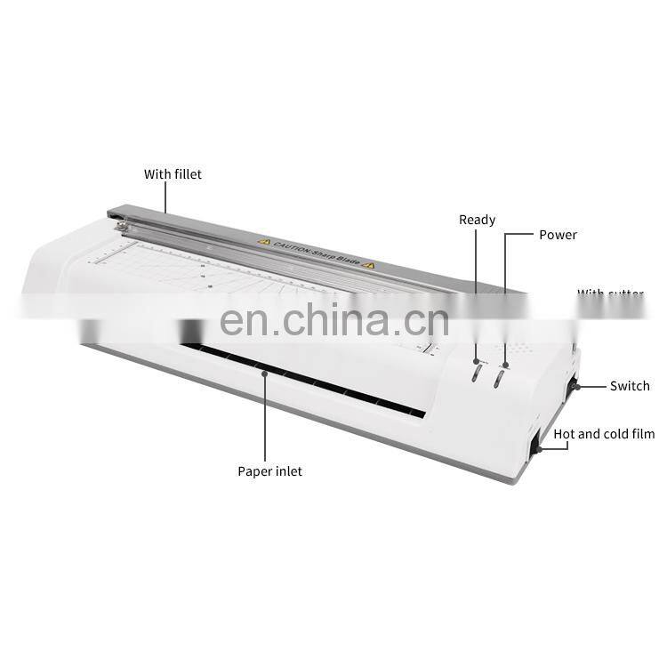 OL381C Plastic Professional A3 320 Hot Cold Press Household Mini Lamination For Photo Document Label Laminator Machine