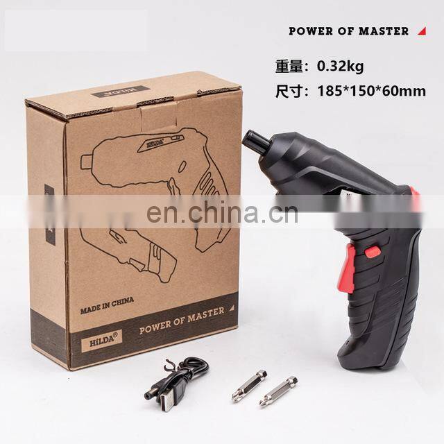 China made small portable variable speed double speed rechargeable electric drill cordless electric drill