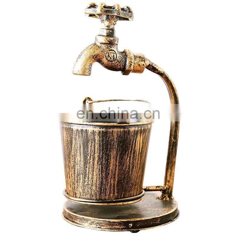 Retro creative Faucet Bird Deer Head Figurine Ashtray Vintage Handicraft for Home Bar Decoration Accessories Photography Props