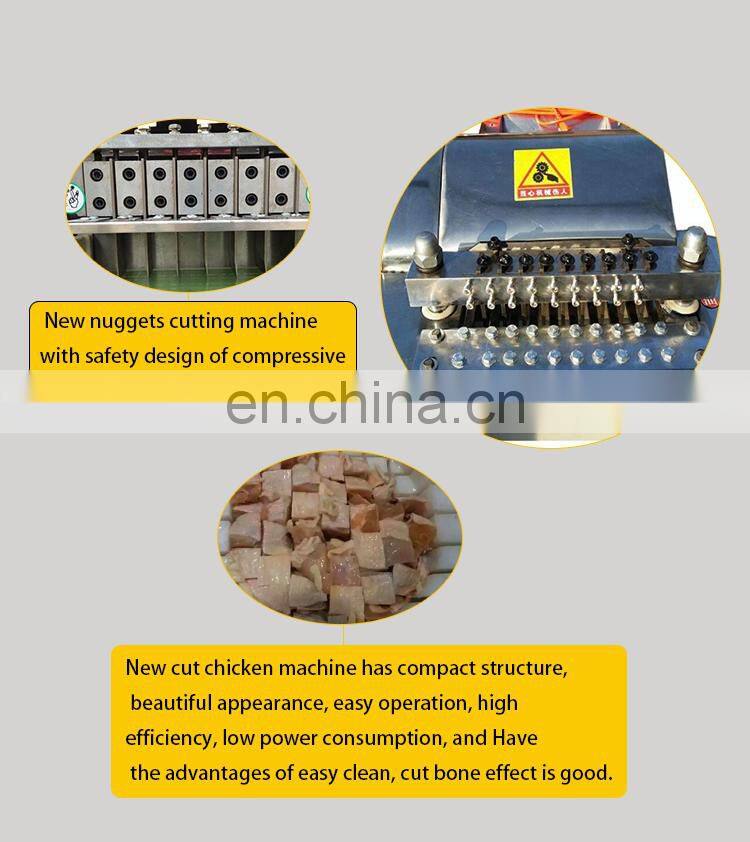 Customized frozen meat chicken cutting machine equipment