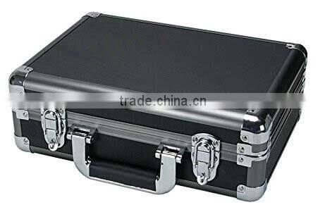 Small Black Aluminum Locking Storage box, carrying case,Aluminum pencil case