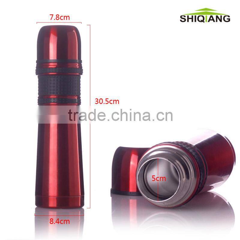 750ml double wall stainless steel vacuum water bottles with rubber