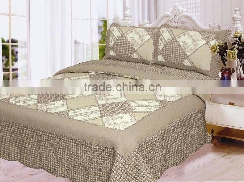 Cotton patchwork block printed Quilting quilt bedding set