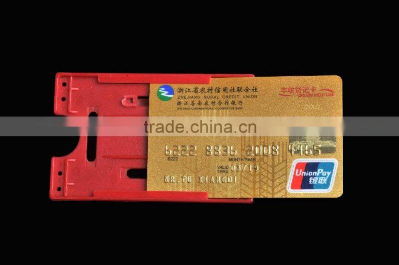 Colorful hard id card holder,plastic id badge holder name badge holder
