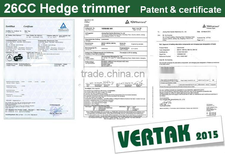 510mm 26cc gasoline engine hedge trimmer