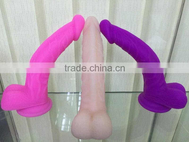 2016 polishing sex machine Full silicone dildo sex toy gay dildos for men