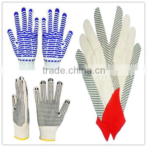 cheap orange pvc dotted labor anti-skid gloves