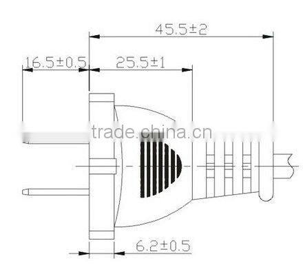 China 2 pins interchangeable plug ac adapter