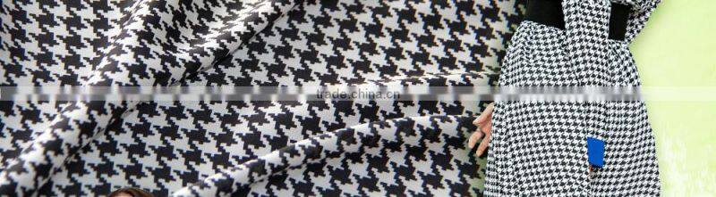 Printed Chiffon Houndstooth Fabric, Check Chiffon for Maxi Dresses