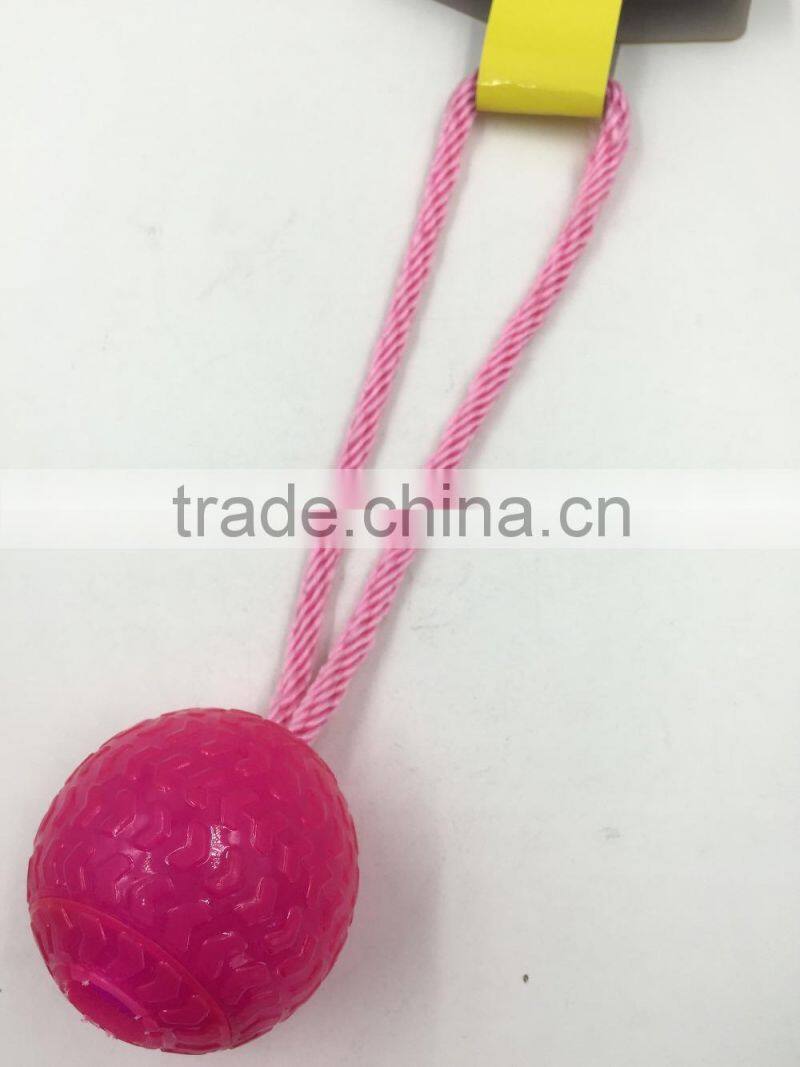 Pet product cotton rope TPR ball toy for dog