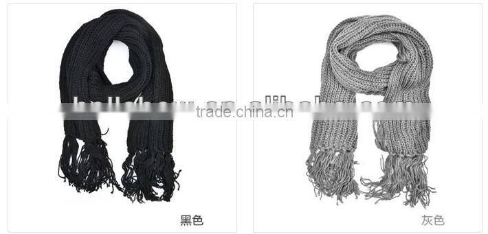2013 Fashion Long Tassel Lady Knitted Scarf