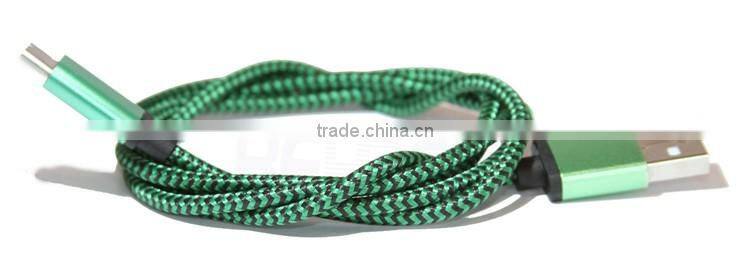 Nylon Colorful 2.0 C Type Connector USB Cable Pigtail