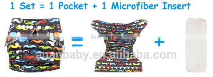 AnAnBaby New Printed Baby cloth diapers Reusable bulk cloth diapers