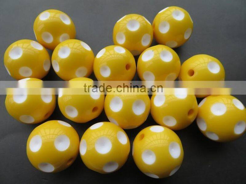 Newest Halloween Mixed Colorful color polka dot acrylic resin chunky beads for jewerly making !