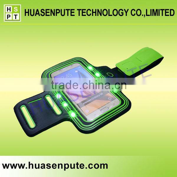 Promotional 5 Inch LED Adjustable Waterproof Neoprene Outdoor Sports Armband For iphone 6