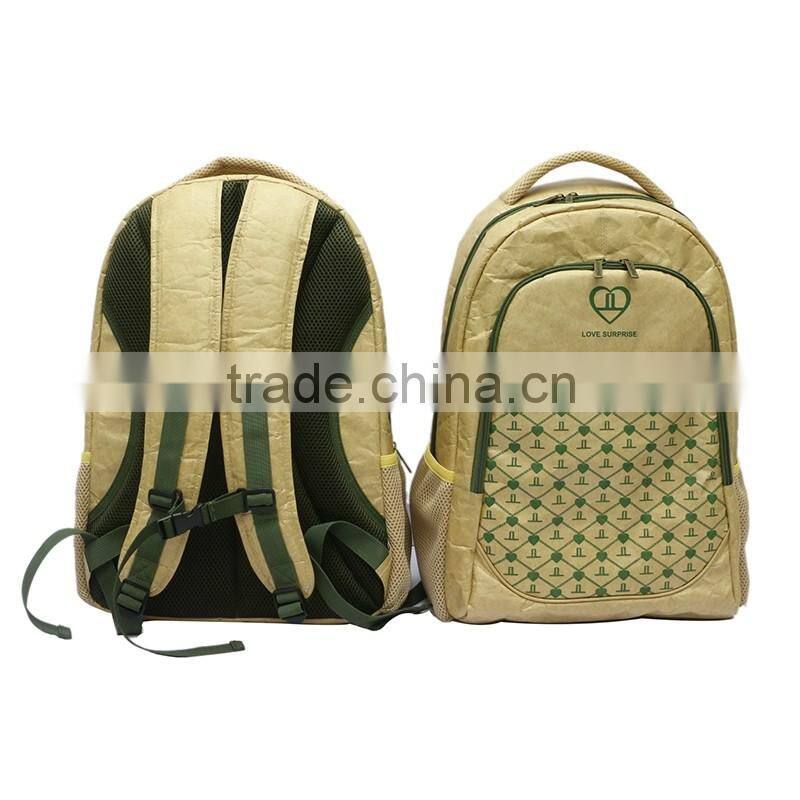 Alibaba China express online shopping tyvek bag promotional waterproof tyvek recycle insulated tyvek brown paper backpack
