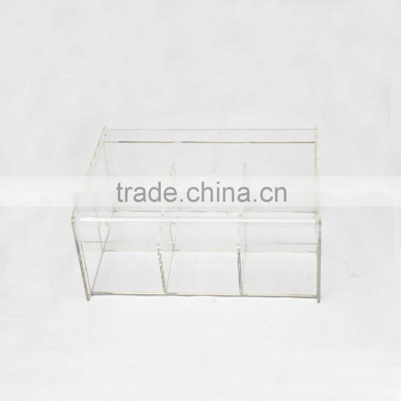 hot sale plexiglass tea bag storage box promotion acrylic tea bag caddy