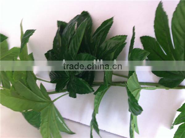 China Natural decorative artificial hanging plam tree leaves with happy price