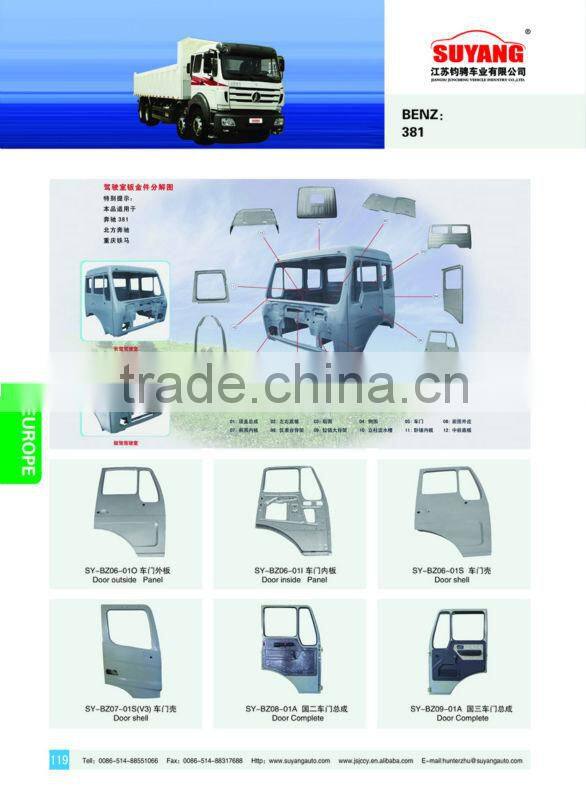 SUYANG NEW PRODUCTS DOOR MERCEDES BENZ 381TRUCK TOP COVER