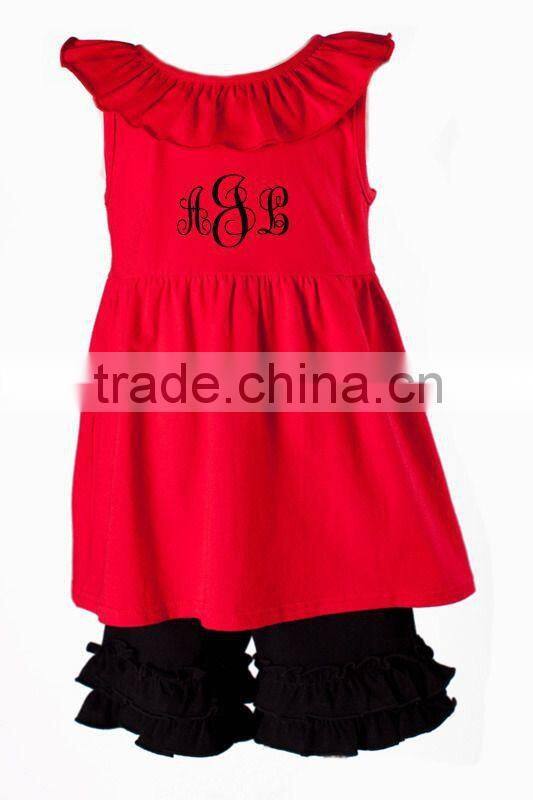 Girls Boutique Outfits Girls' Ruffle Pants Set wholesale clothing pants set for kids