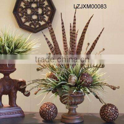 Christmas pheasant feather balls LZXMS00032