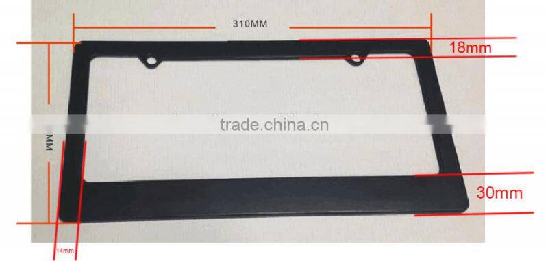 Custom USA size ABS plastic blank license plate frame, car number plate frame