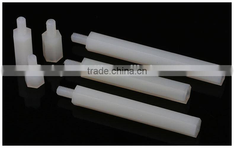 Hexagon nylon column, single head isolation column, column support interval, nylon plastic sticks, M2 M2.5 M3