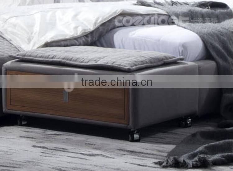 Wooden double bed designs with box
