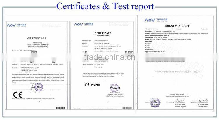 High-end square decorative compact mirror & lighted decorative makeup mirror & compact mirror with led lights