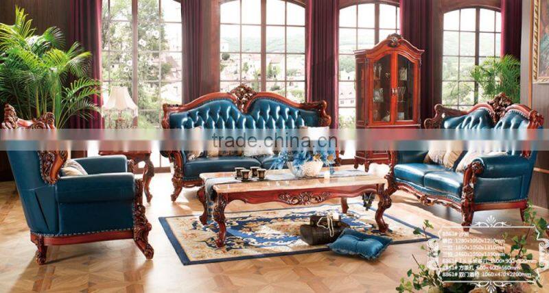 2015 Hot Sale Classic Brown PU Leather 1+2+3 Seater Sofa GZH8862#