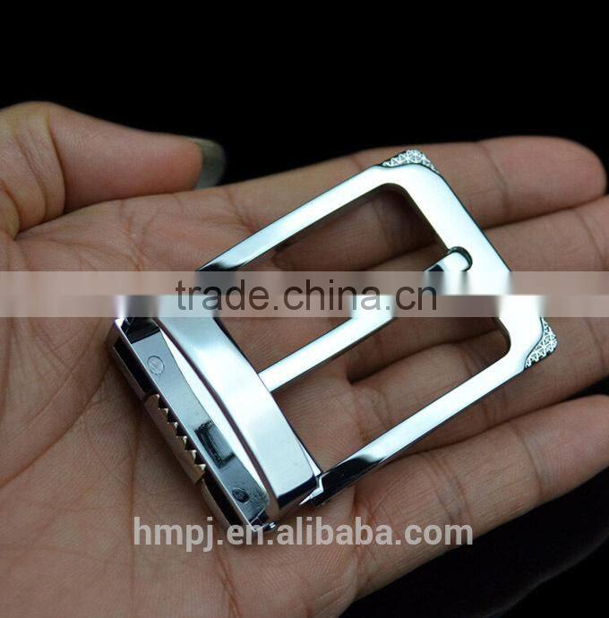 Classic style metal pin belt buckle for belt with end clip