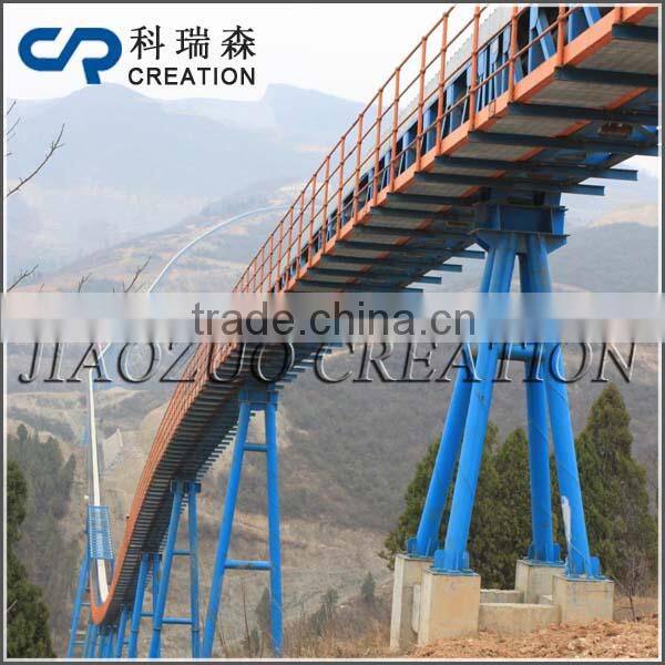 2015 newest china's CREATION steep high inclined angle conveyor used in mining,industry,cement