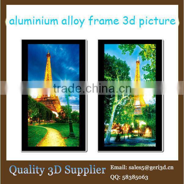 Framed 3d picture with deep look effect of Paris