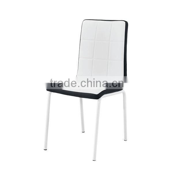 modern office furniture leather cover z shape dining chair