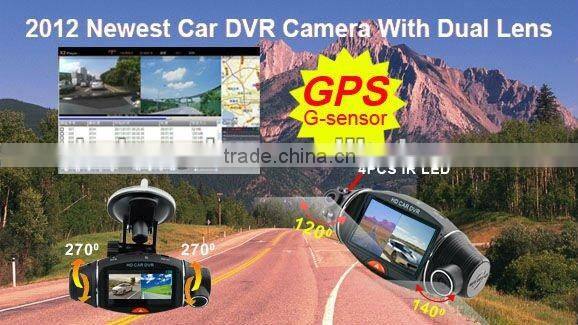140degrees 2ch car blackbox with gps
