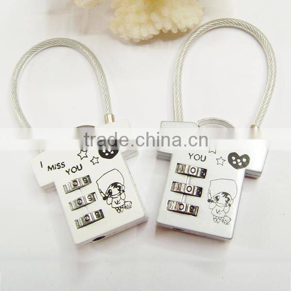 Professional more styles cable padlock cipher lock wholesale