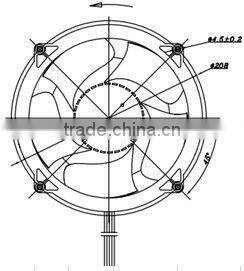 PSC Compact 48V DC Axial forward centrifugal Fan with CE & UL for Refrigerated Walk-in Coolers and Freezers