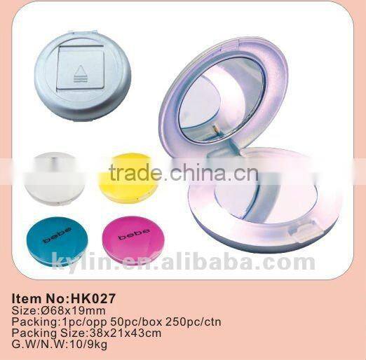 Plastic makeup comestic double size mirror with LED light