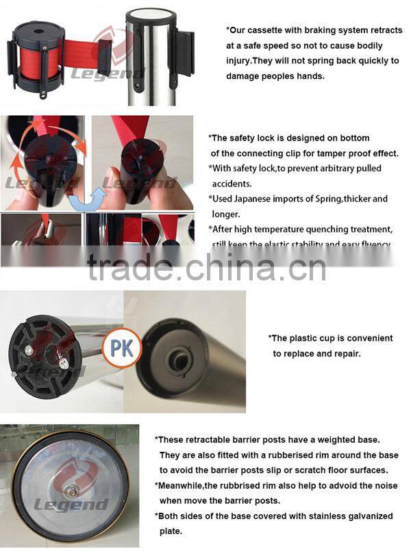 Belt Post Stanchion Crowd Control Barrier gold stanchion