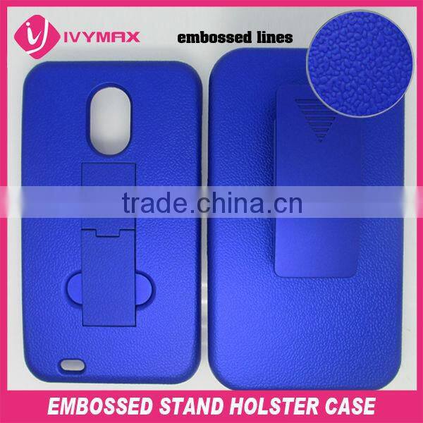 embossed stand holster injection case for samsung D710