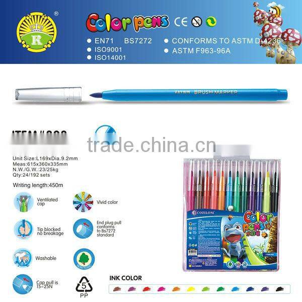 Brush tip marker color pen item 808
