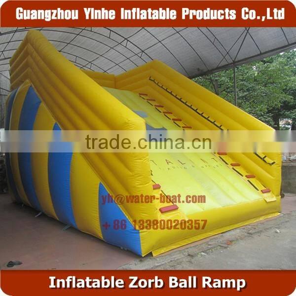 Inflatable zorb ball ramp
