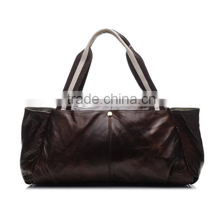 China Customized brown travel bag vintage Waterproof PU Travel Bag