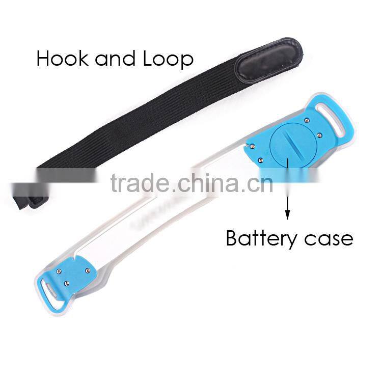 3 Light Modes 100% Brightness Fast Flash and Slow Flash Safety Reflective Belt Arm Strap Night Running LED Armband Lights