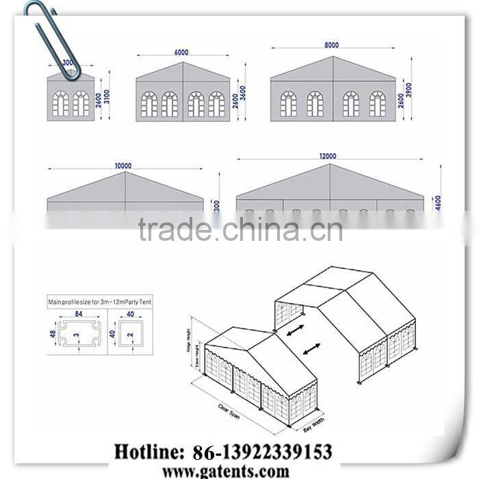 Aluminum Frame PVC Cover Weather Resistant Marquee Event Tent MET-06