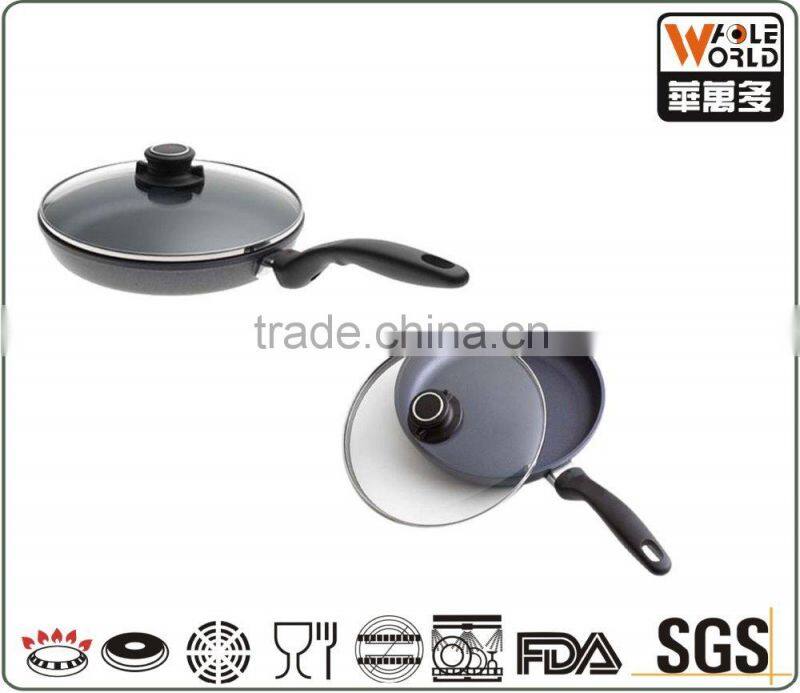 Non-Stick Forged Aluminum Fry Pan with Glass Lid