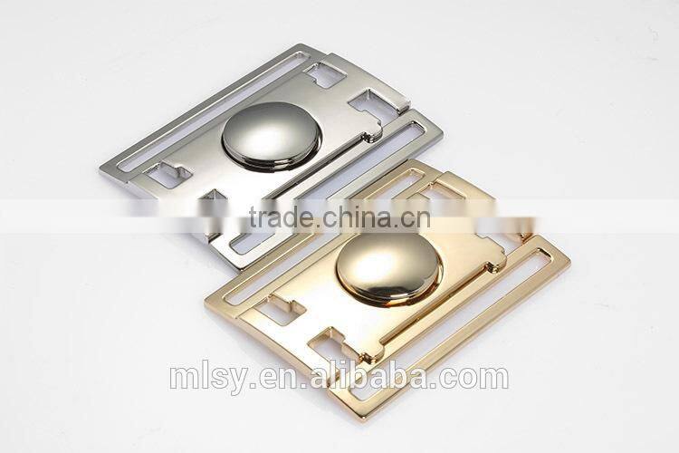Gold plated square gold military belt buckle belt buckle Brightness G1-80017